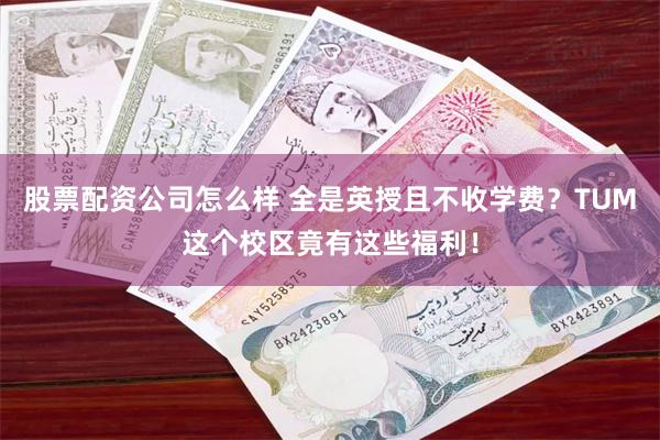 股票配资公司怎么样 全是英授且不收学费？TUM这个校区竟有这些福利！